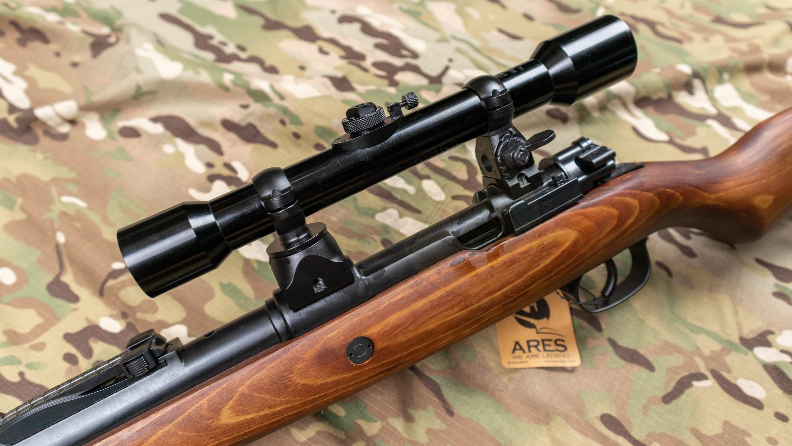 ARES Kar98K Sniper Airsoft Classic Rifle - Steel Version with Scope and  Mount (Spring Power)